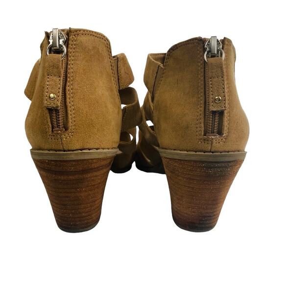 Dr. Scholl's Chaser Caged Stacked Heel Microfiber Open Toe Sandals Size 10M - Picture 5 of 9